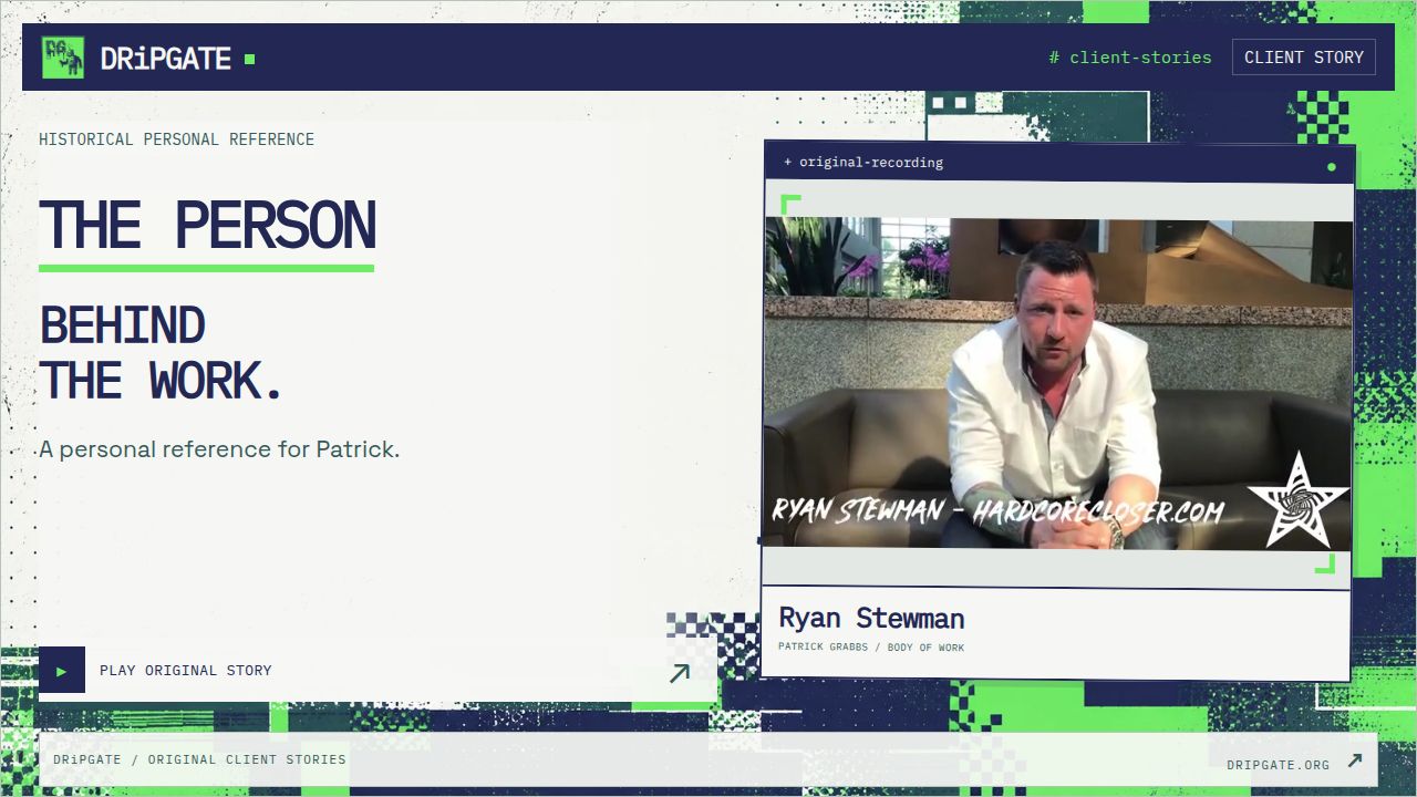 Ryan Stewman — The person behind the work.